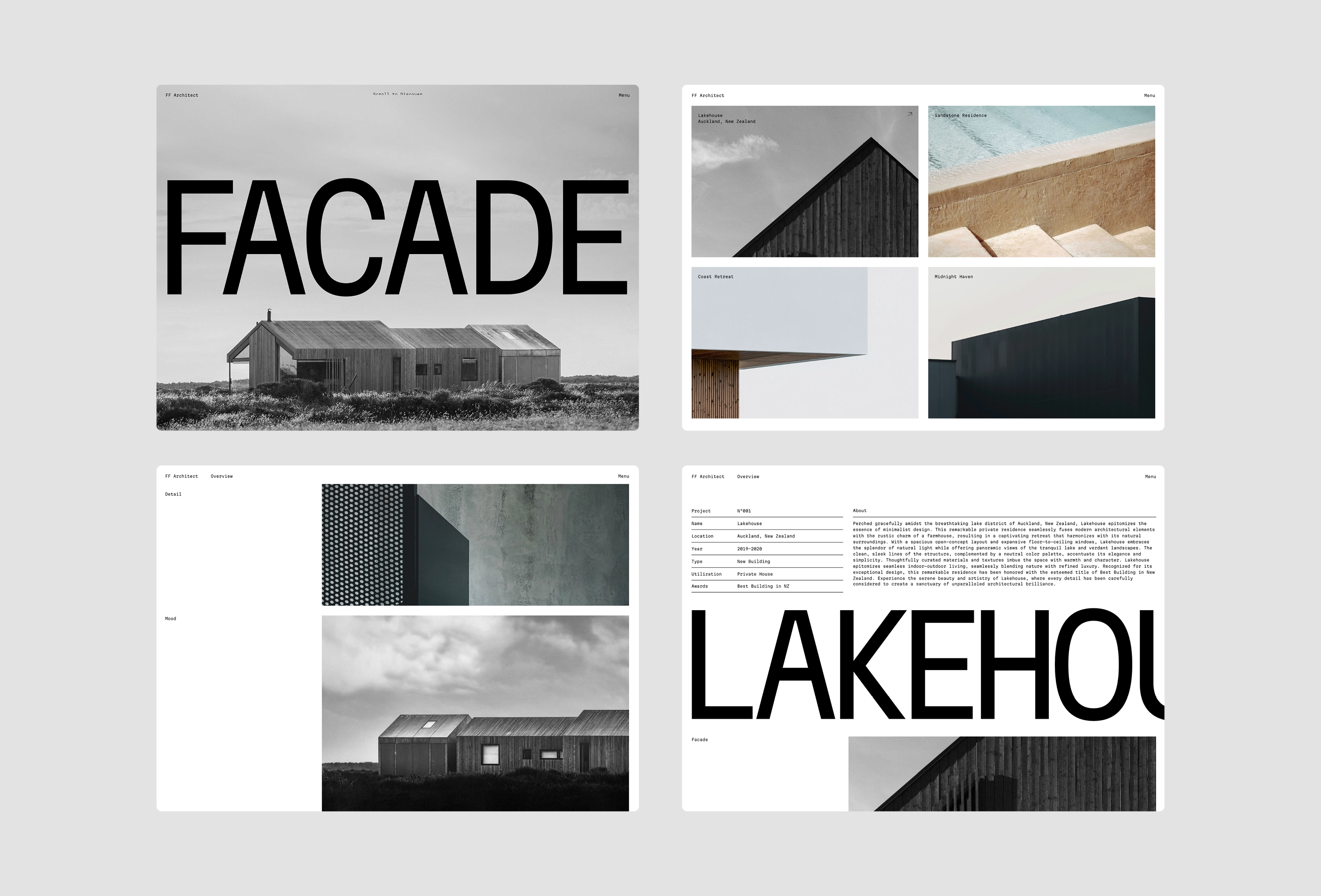 Screenshot 1 for FF Architect, a Framer Marketplace template by Favorit × Frame.