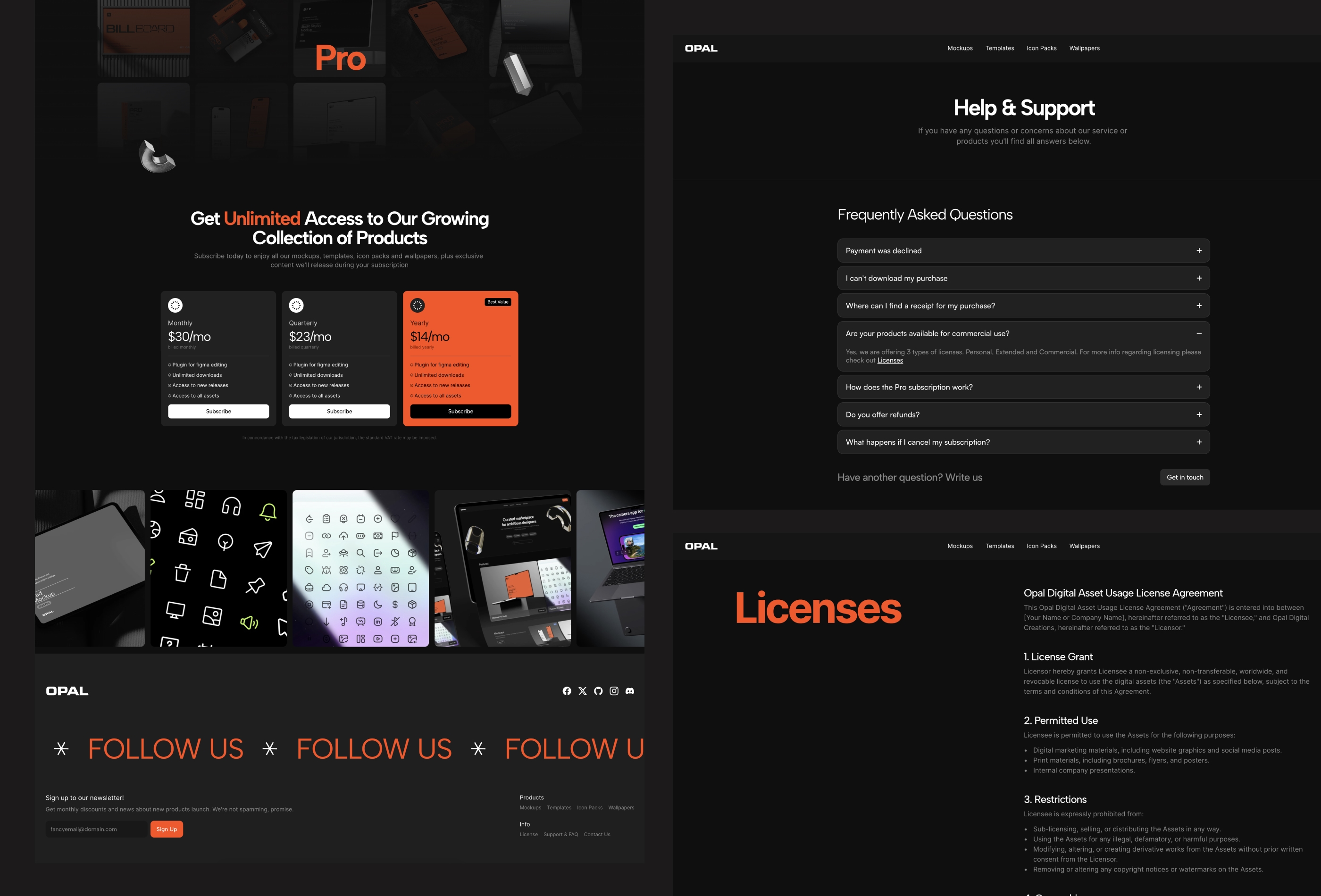 Screenshot 4 for Opal, a Framer Marketplace template by Fabian Albert.