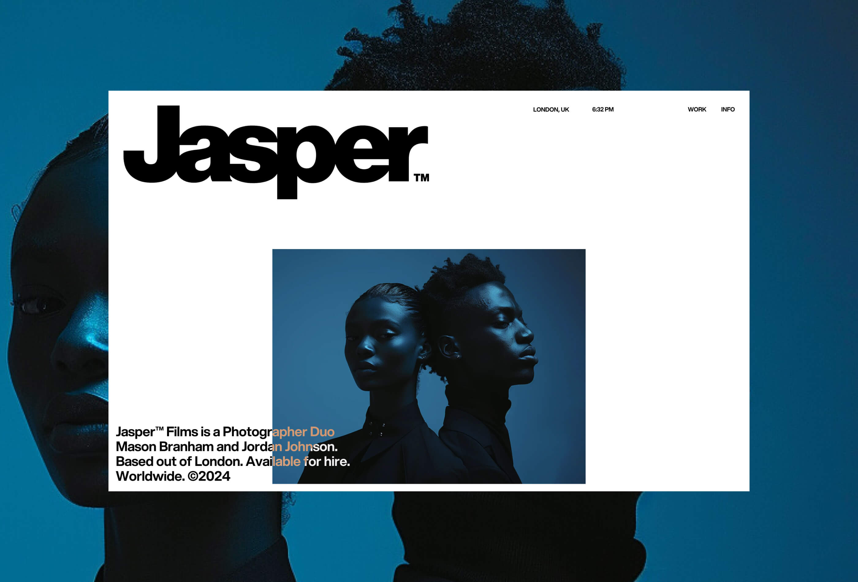 Screenshot 2 for Jasper Films, a Framer Marketplace template by Fouroom.