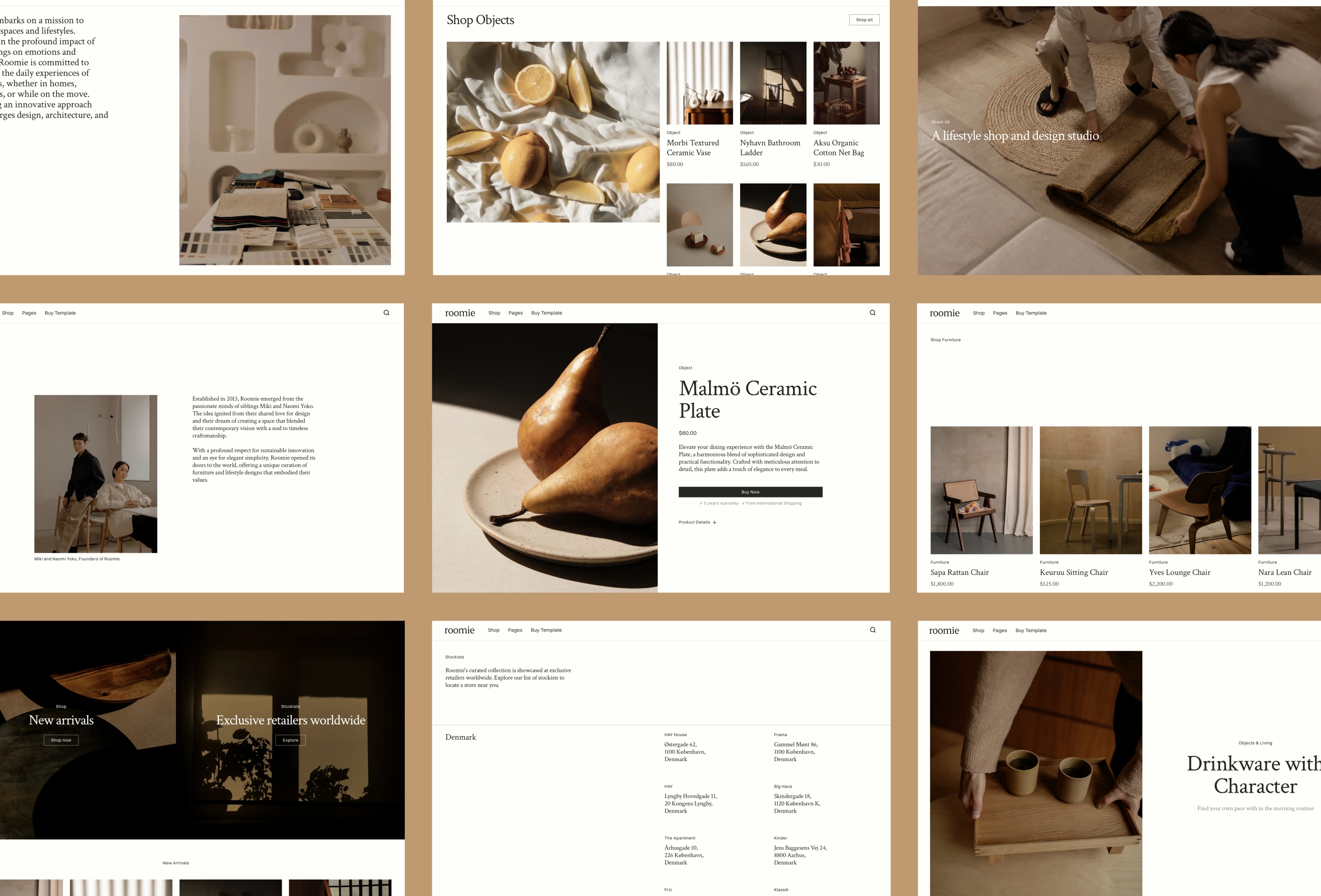 Screenshot 4 for Roomie, a Framer Marketplace template by Layout Gallery.
