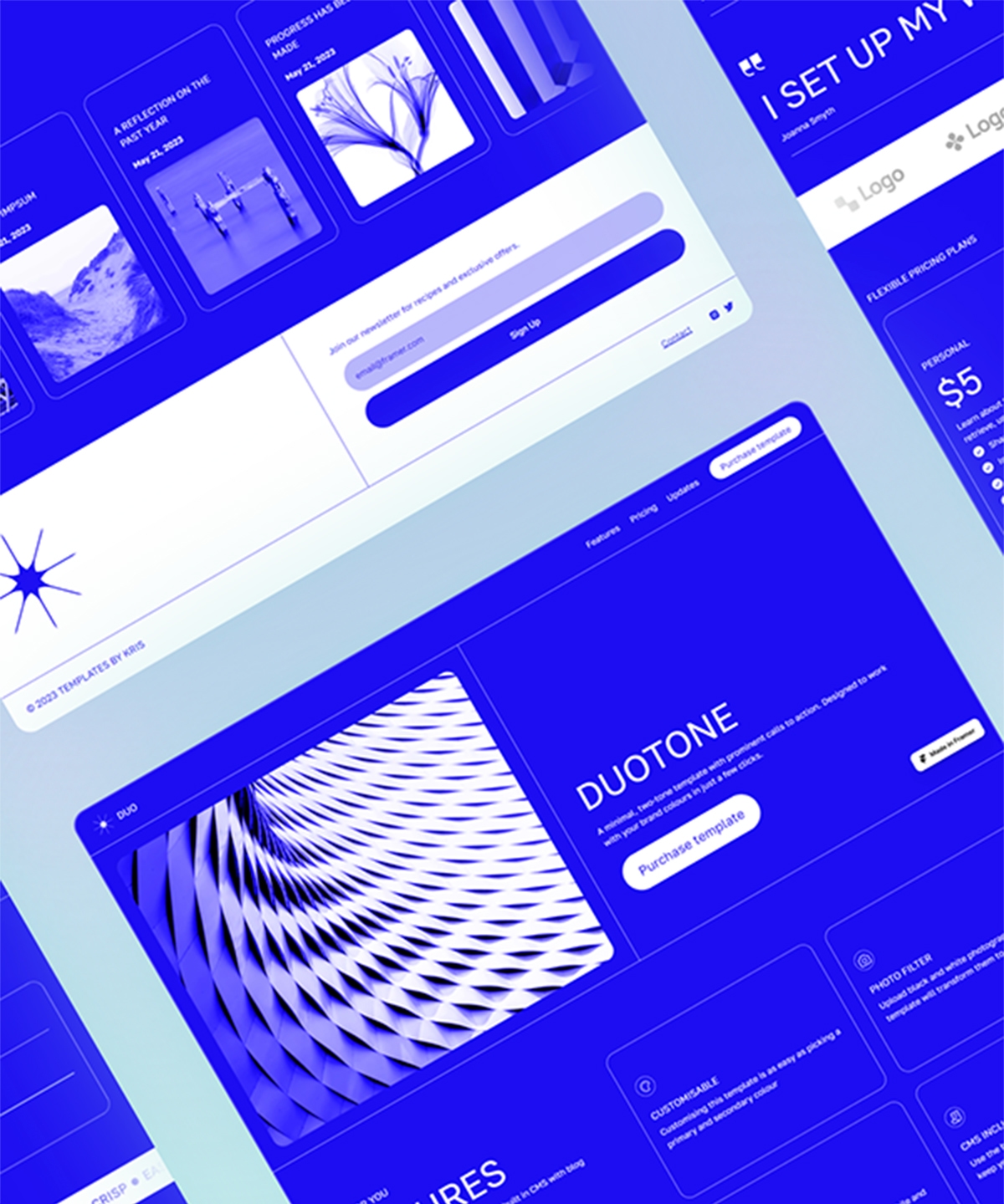 Screenshot 1 for Duo, a Framer Marketplace template by Kristina Iankova.