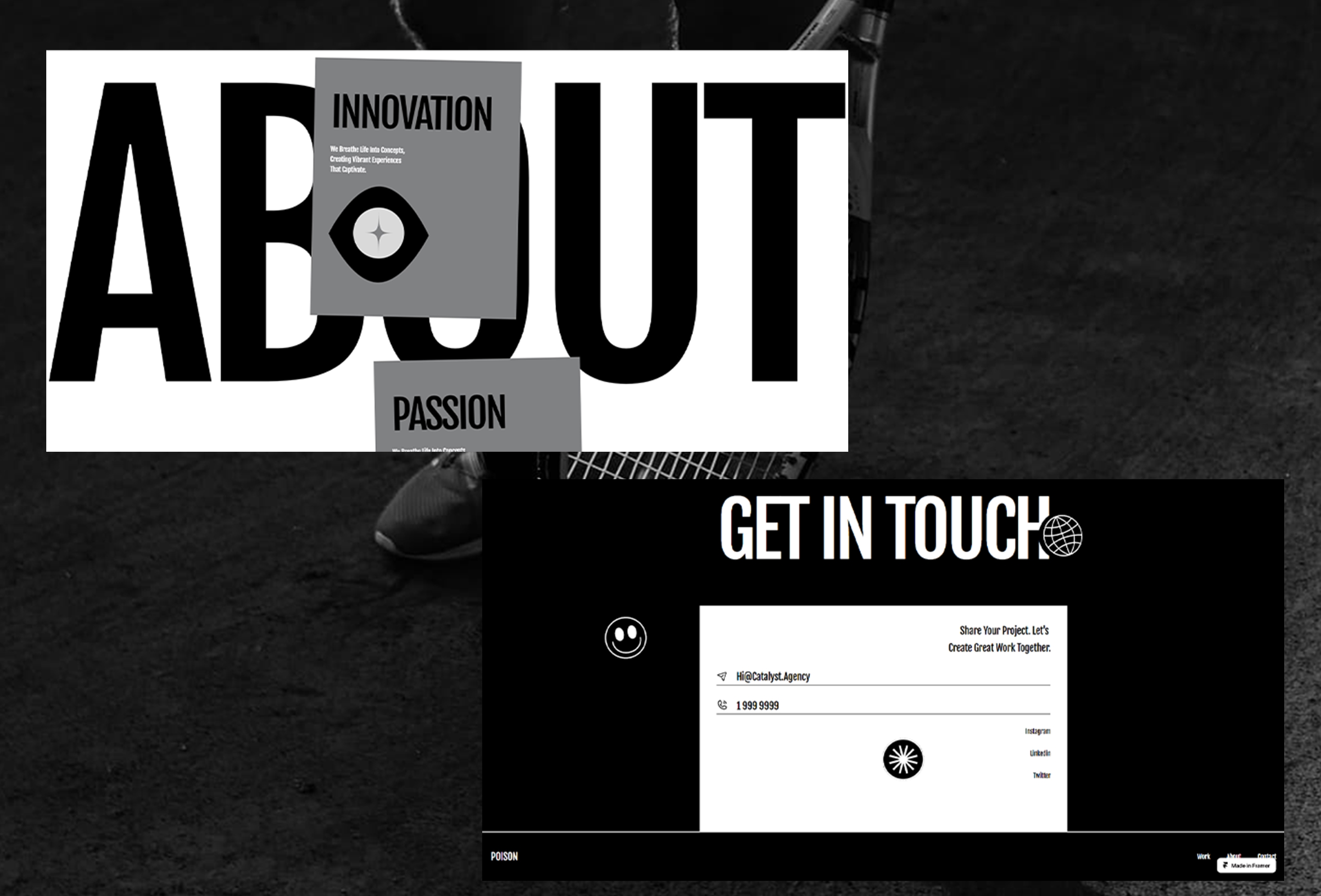 Screenshot 4 for Poison, a Framer Marketplace template by Leandro M.