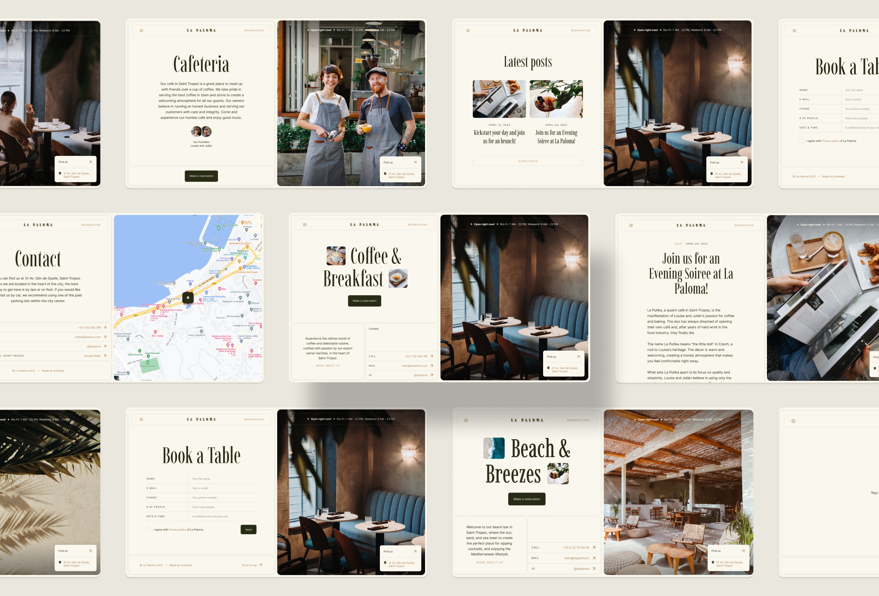 Screenshot 3 for La Paloma , a Framer Marketplace template by Art4web.