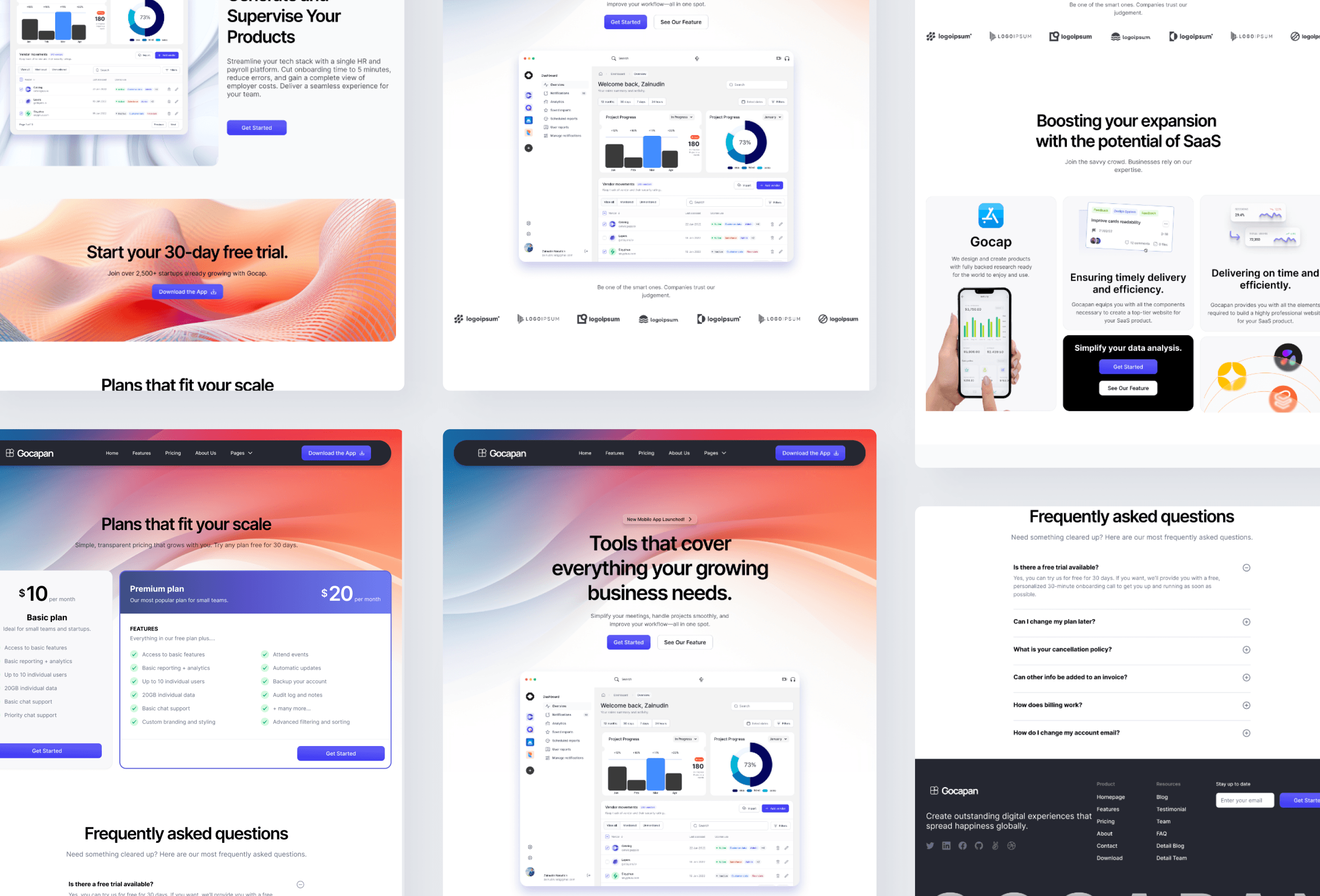 Screenshot 4 for Gocapan, a Framer Marketplace template by Kiki Bahrul.