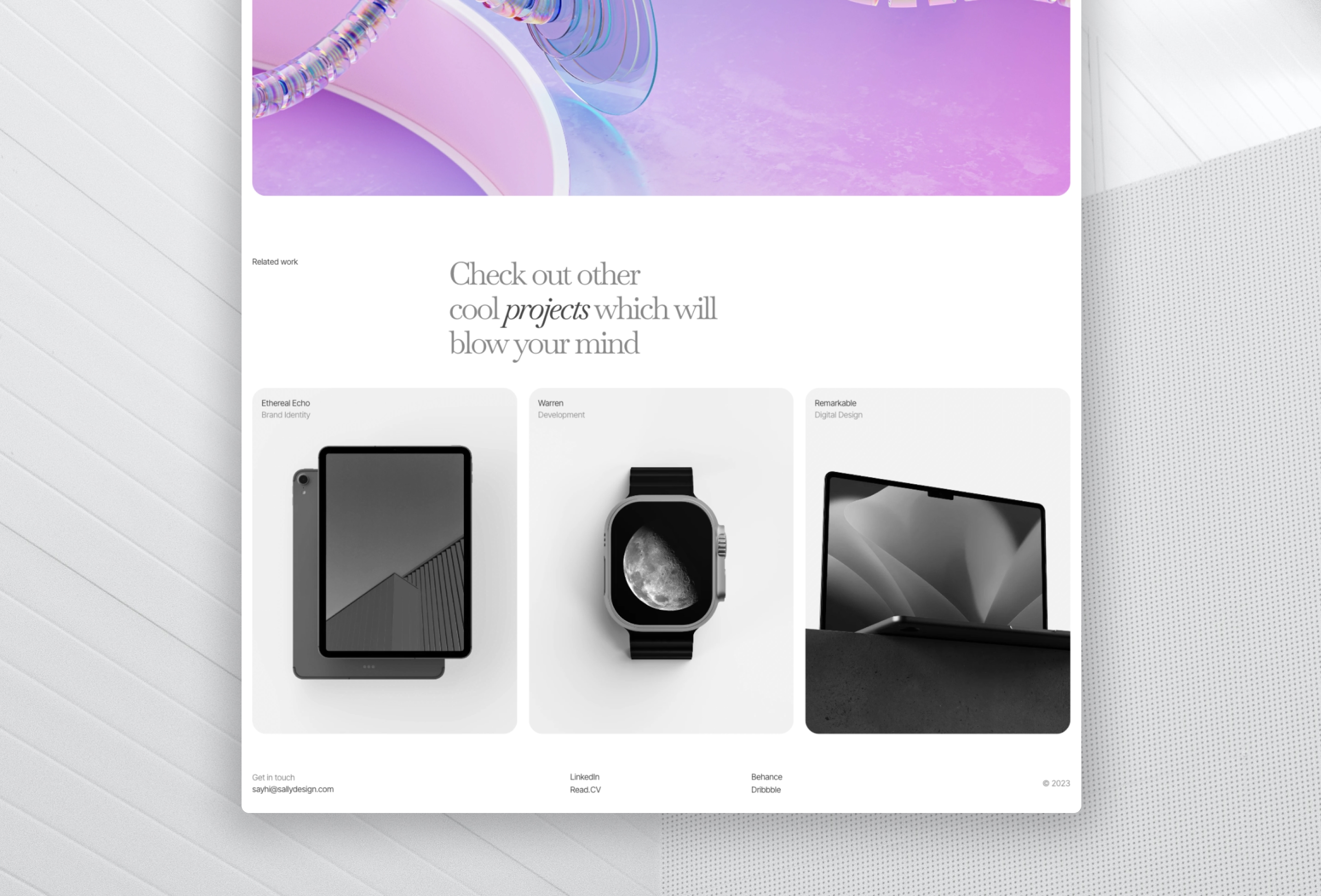 Screenshot 3 for Instrument, a Framer Marketplace template by Vedant Jamwal.