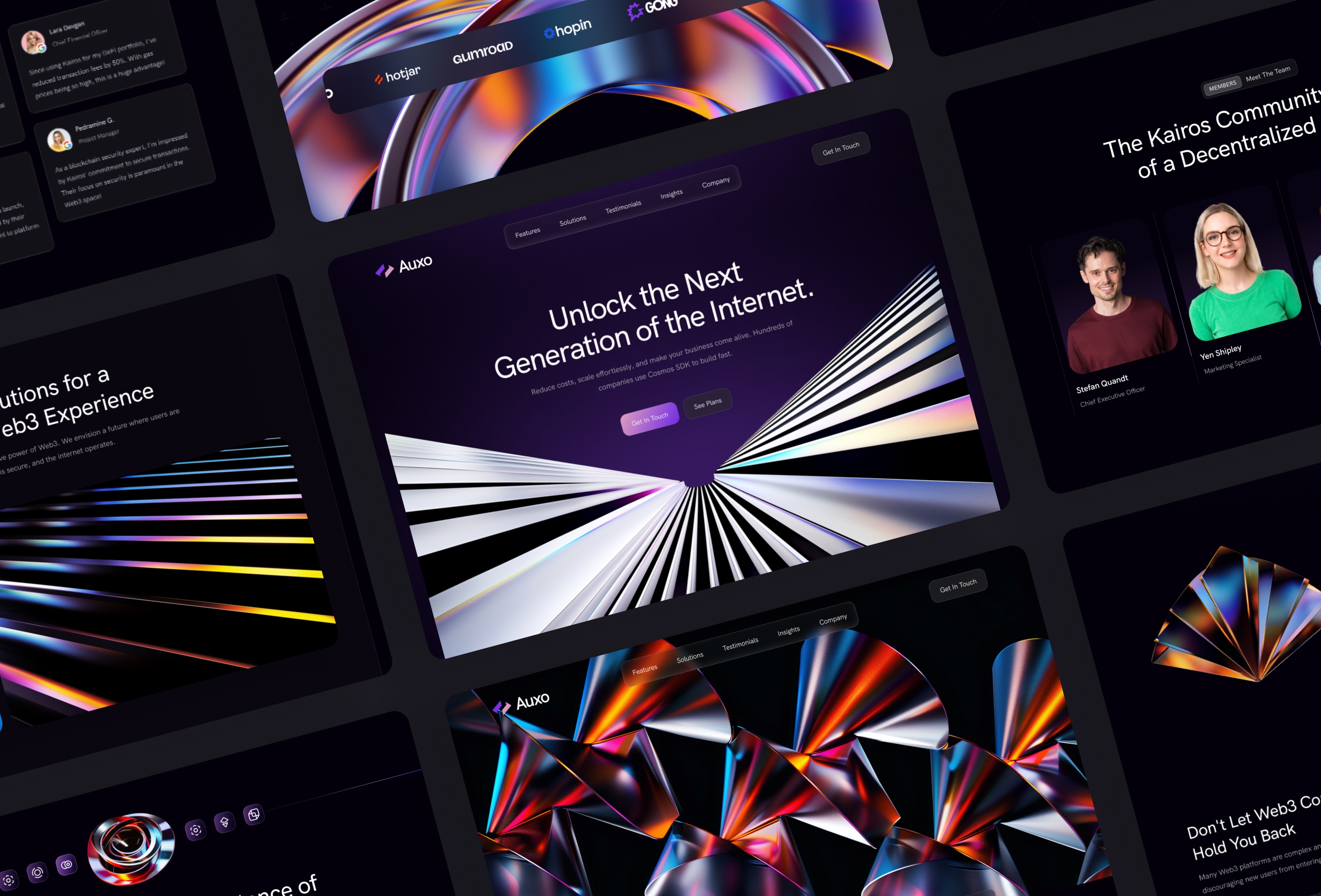 Screenshot 1 for Auxo, a Framer Marketplace template by Framerbite.