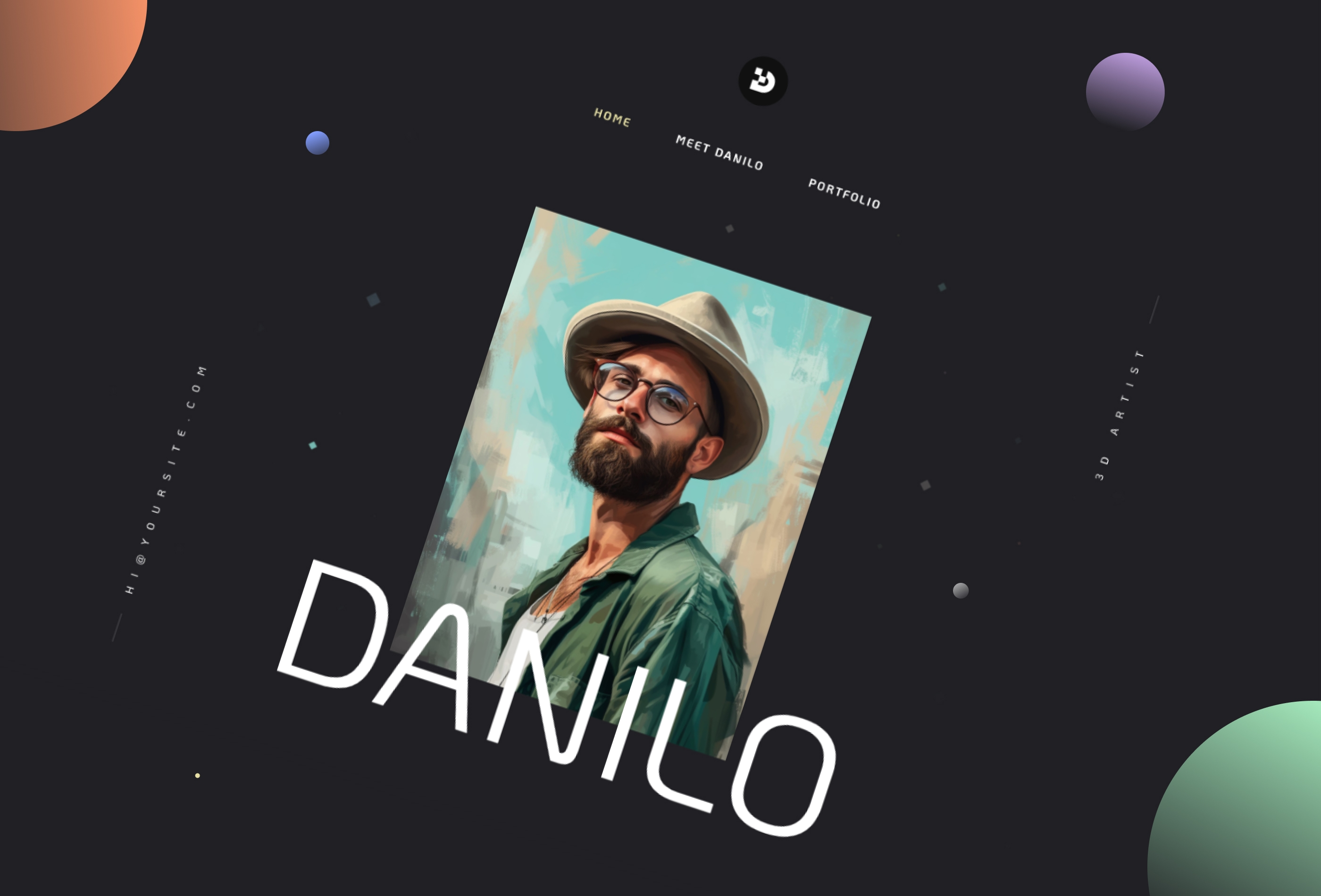 Screenshot 2 for Danilo , a Framer Marketplace template by Dodo Themes.