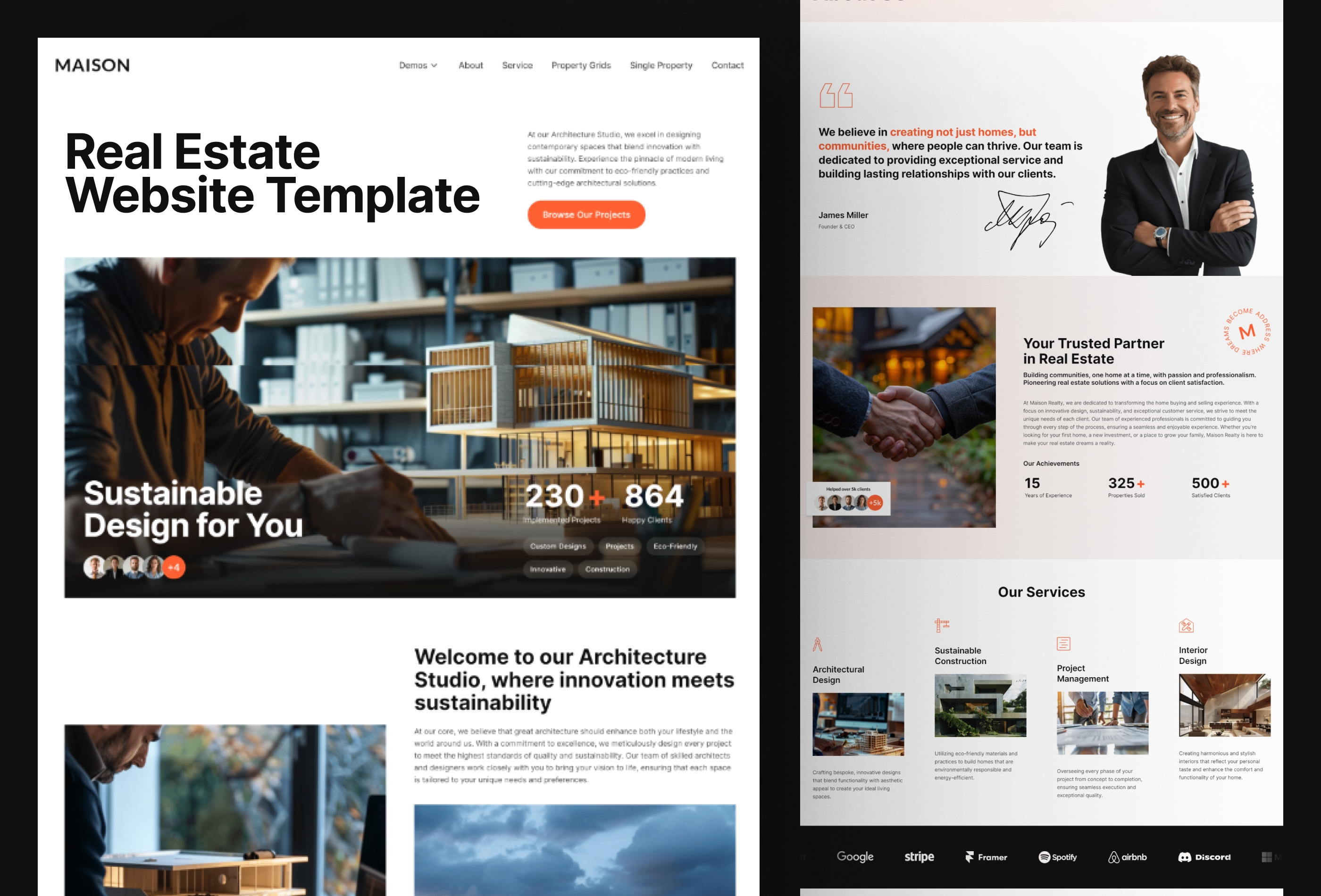 Screenshot 3 for Maison, a Framer Marketplace template by Perevoz.