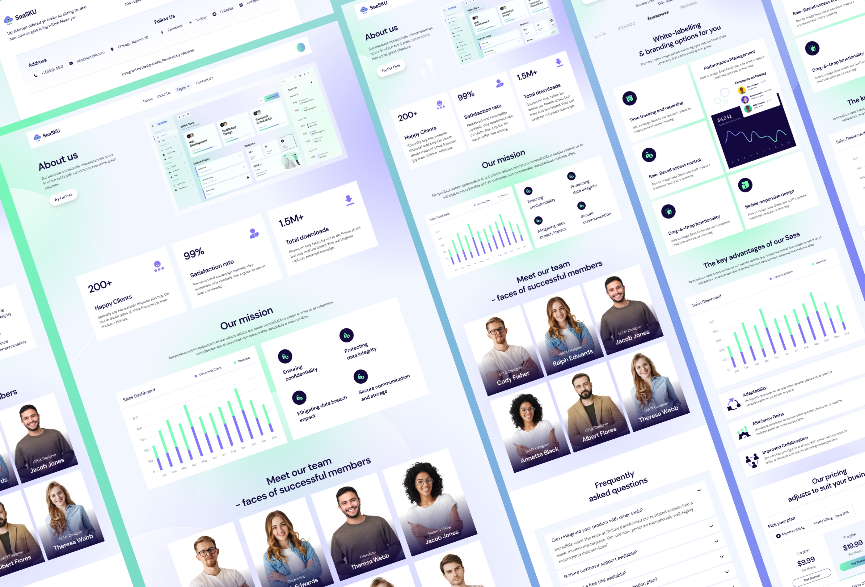 Screenshot 2 for Sassku, a Framer Marketplace template by Design Kuthir.
