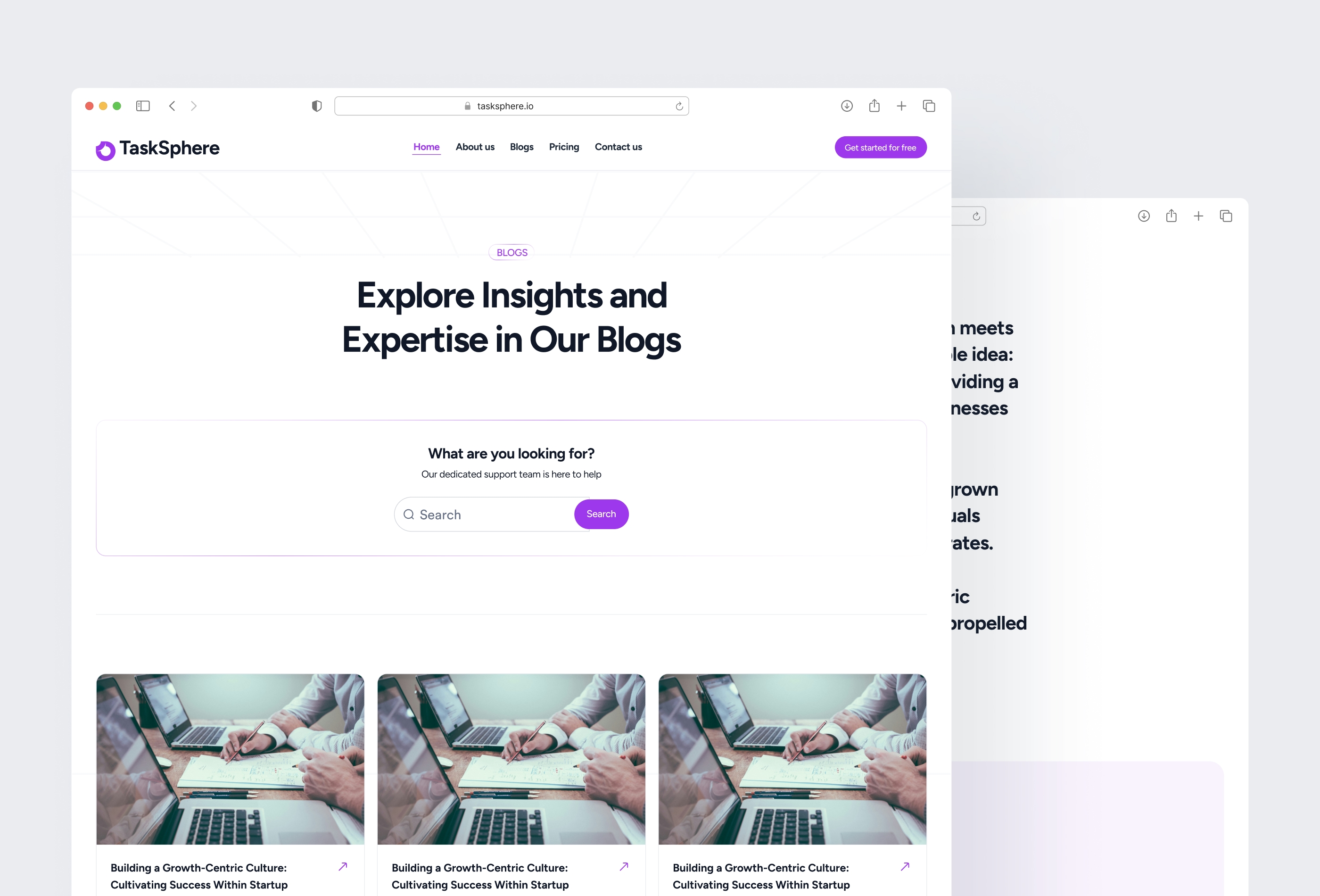 Thumbnail 2 for Taskphere, a Framer Marketplace template by Salahudeen Ahmad Idowu.