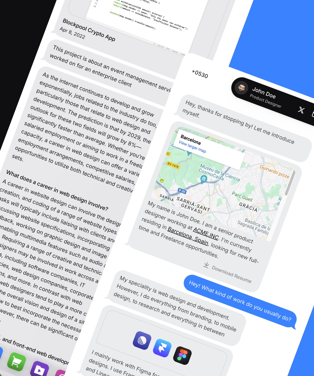 Screenshot 1 for Textfolio, a Framer Marketplace template by Nabeel.