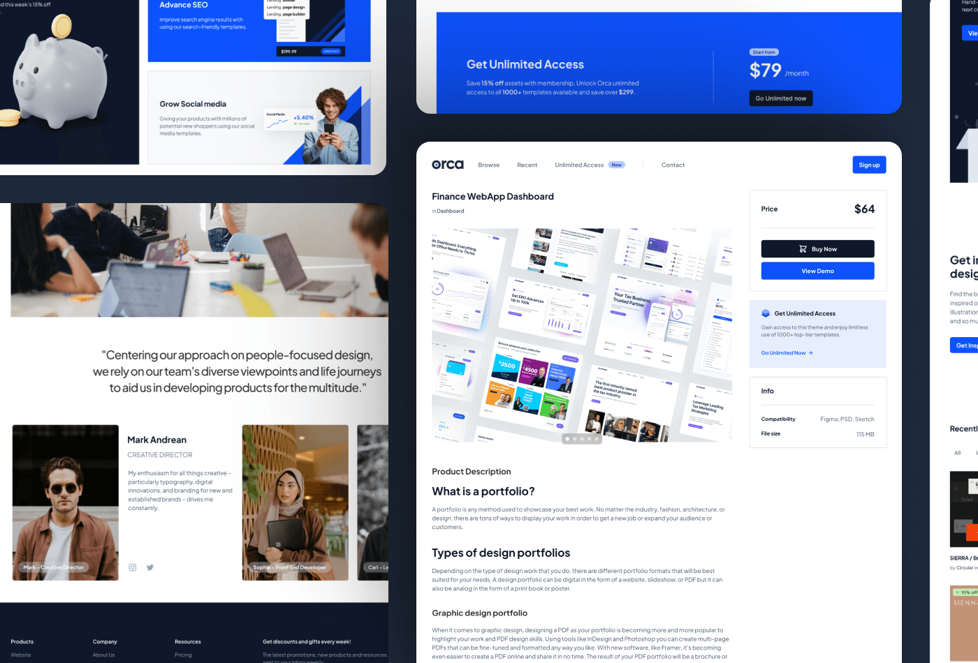 Screenshot 3 for Orca, a Framer Marketplace template by WeBoth.