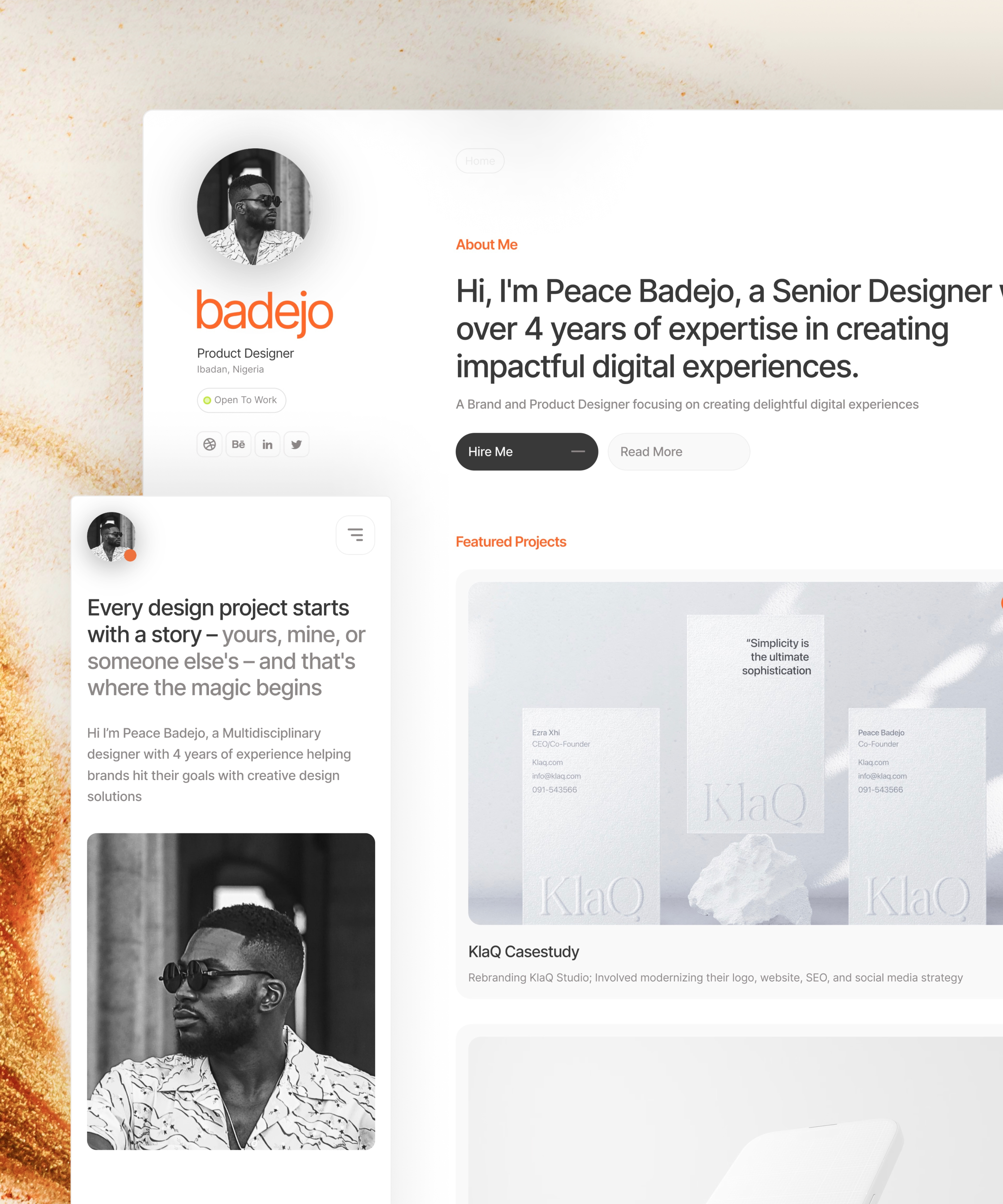 Screenshot 1 for Icon, a Framer Marketplace template by Peace Badejo.