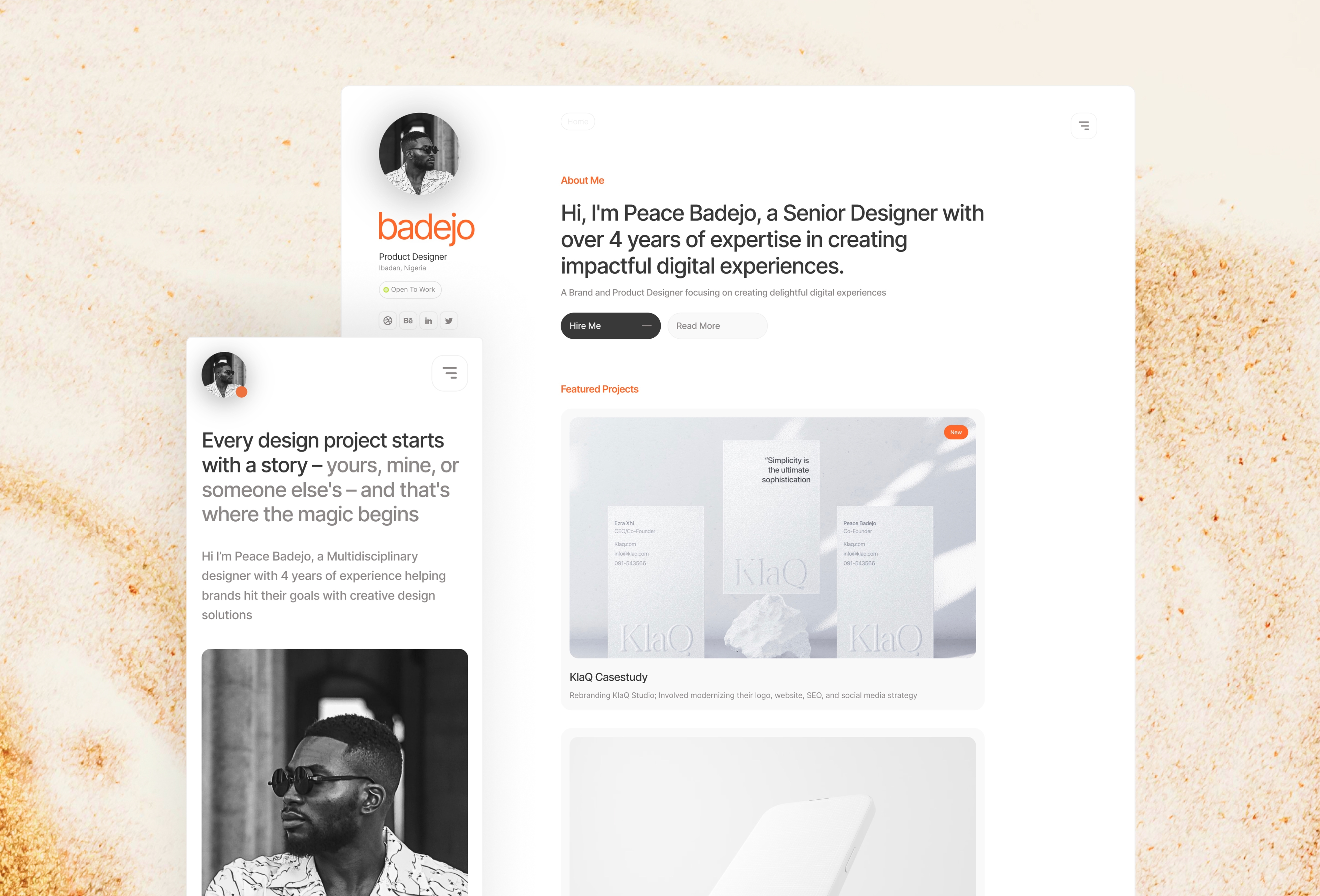 Screenshot 2 for Icon, a Framer Marketplace template by Peace Badejo.