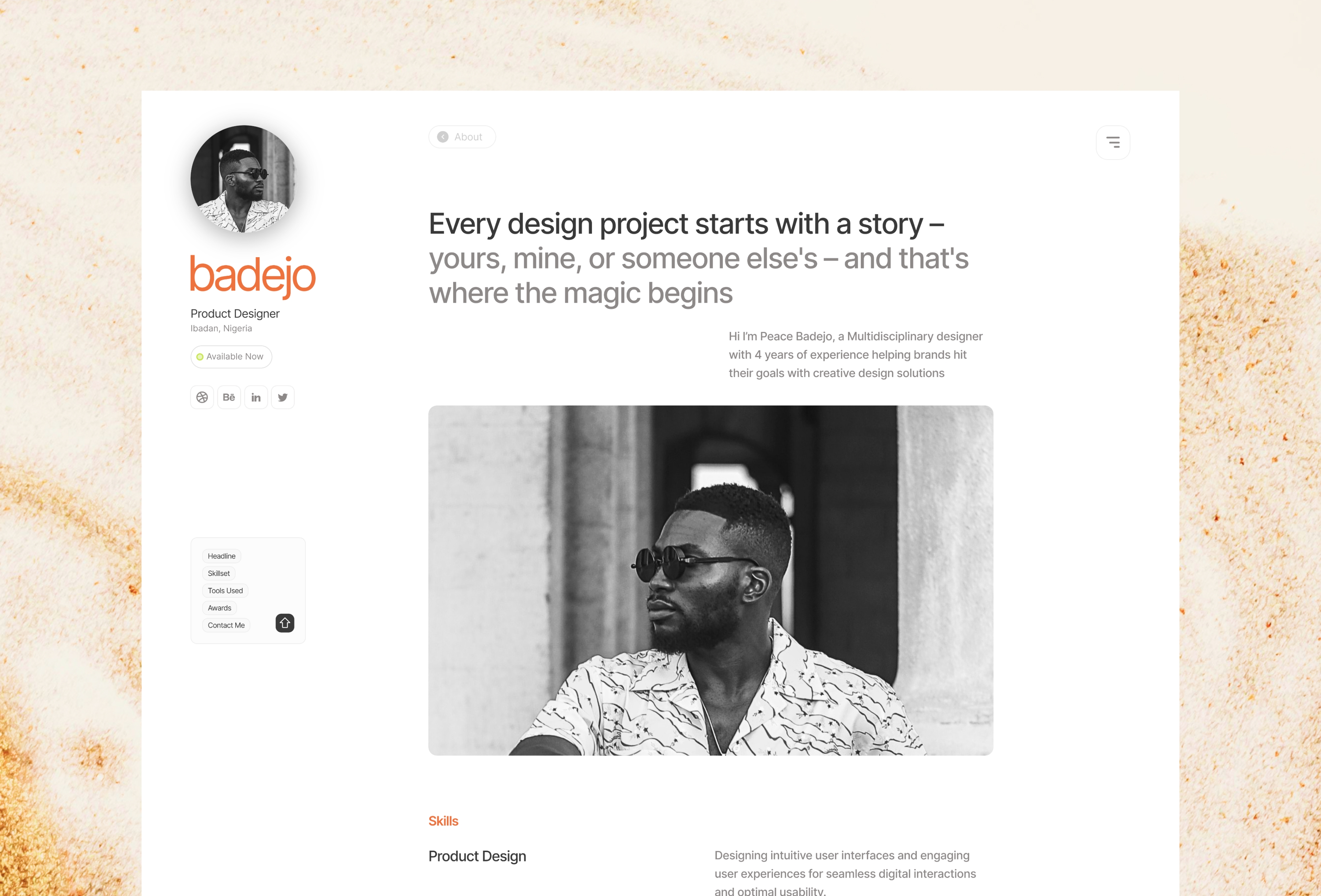 Screenshot 4 for Icon, a Framer Marketplace template by Peace Badejo.