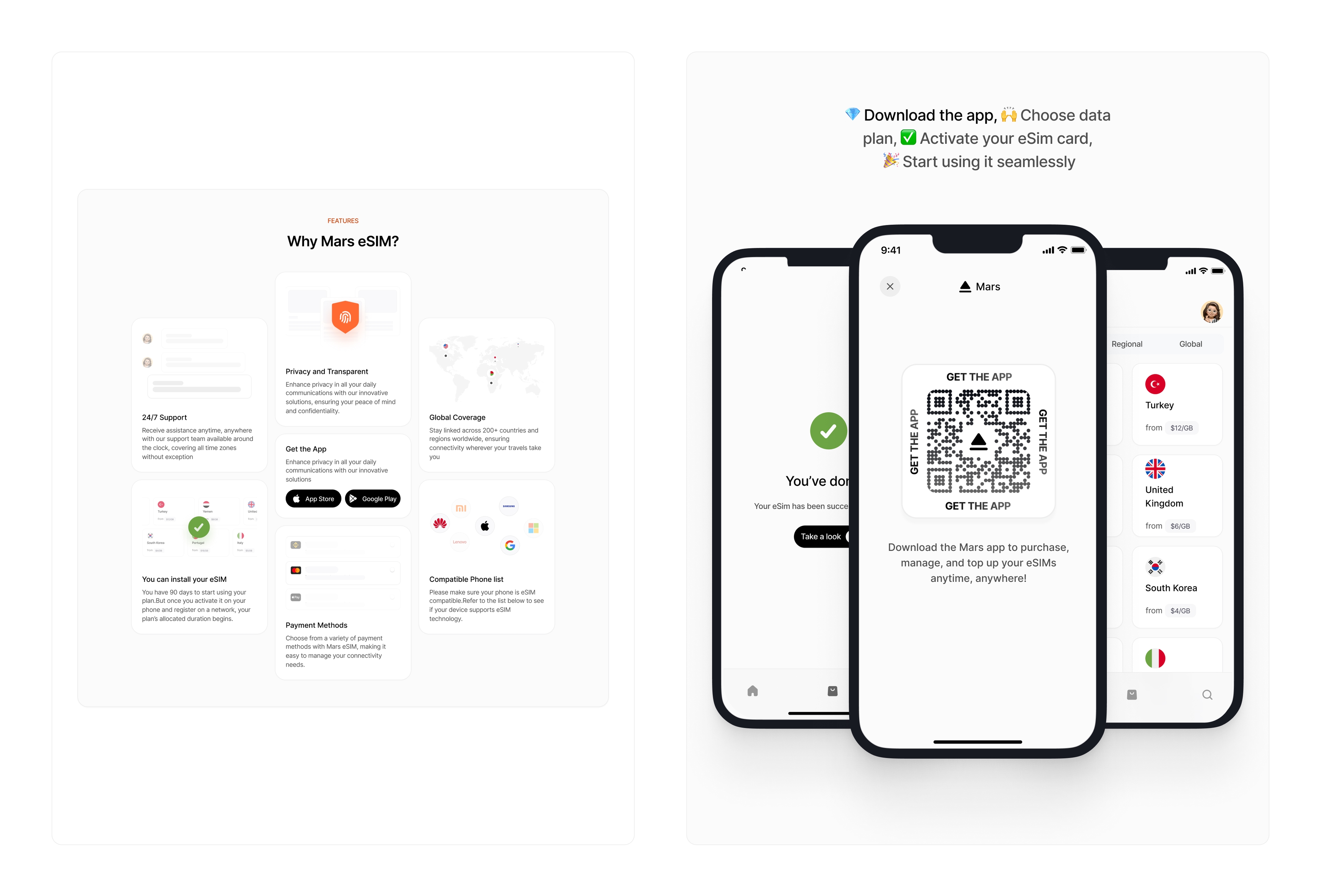 Screenshot 3 for Mars, a Framer Marketplace template by Deserve Studio.