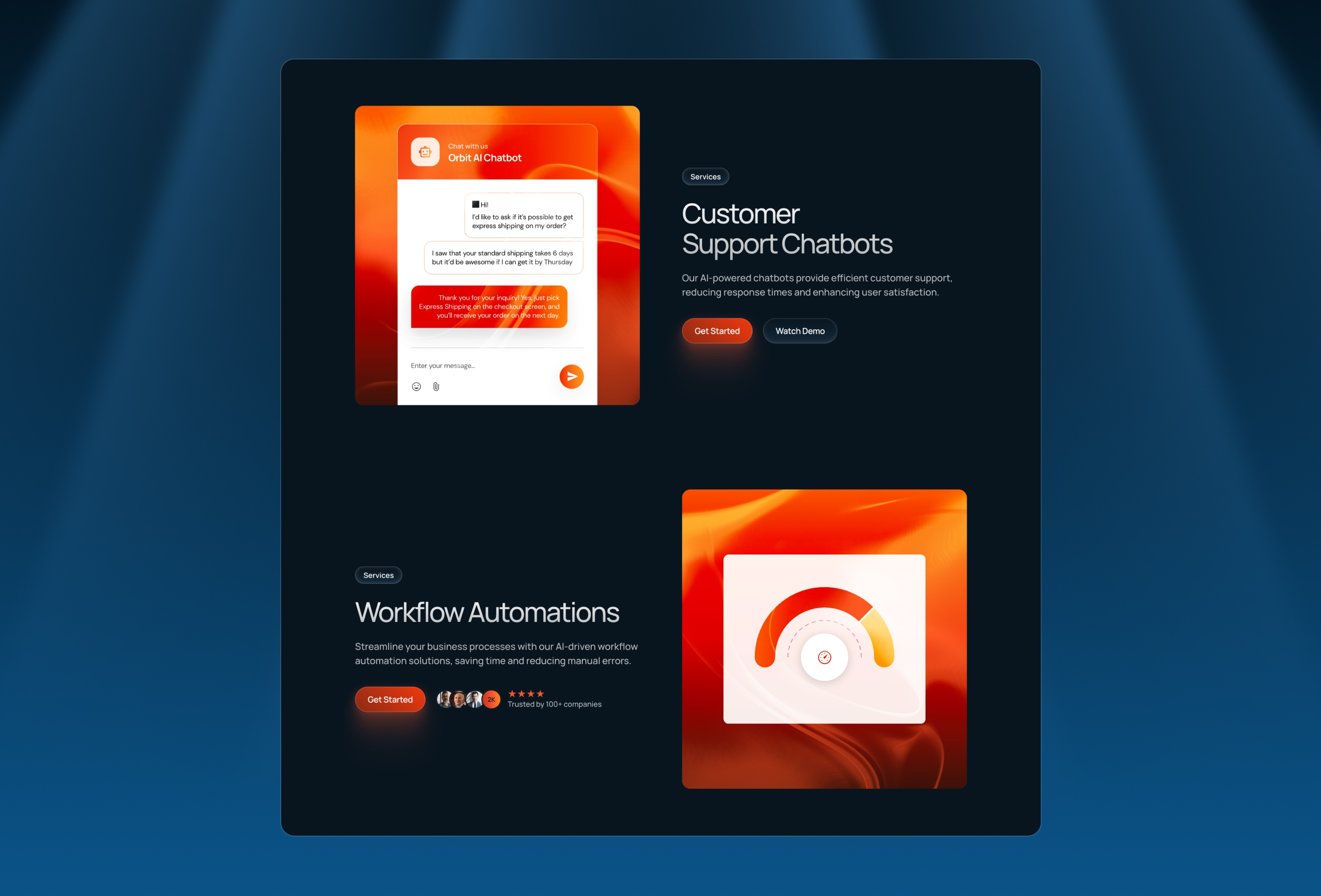 Screenshot 3 for Orbit, a Framer Marketplace template by Wize.