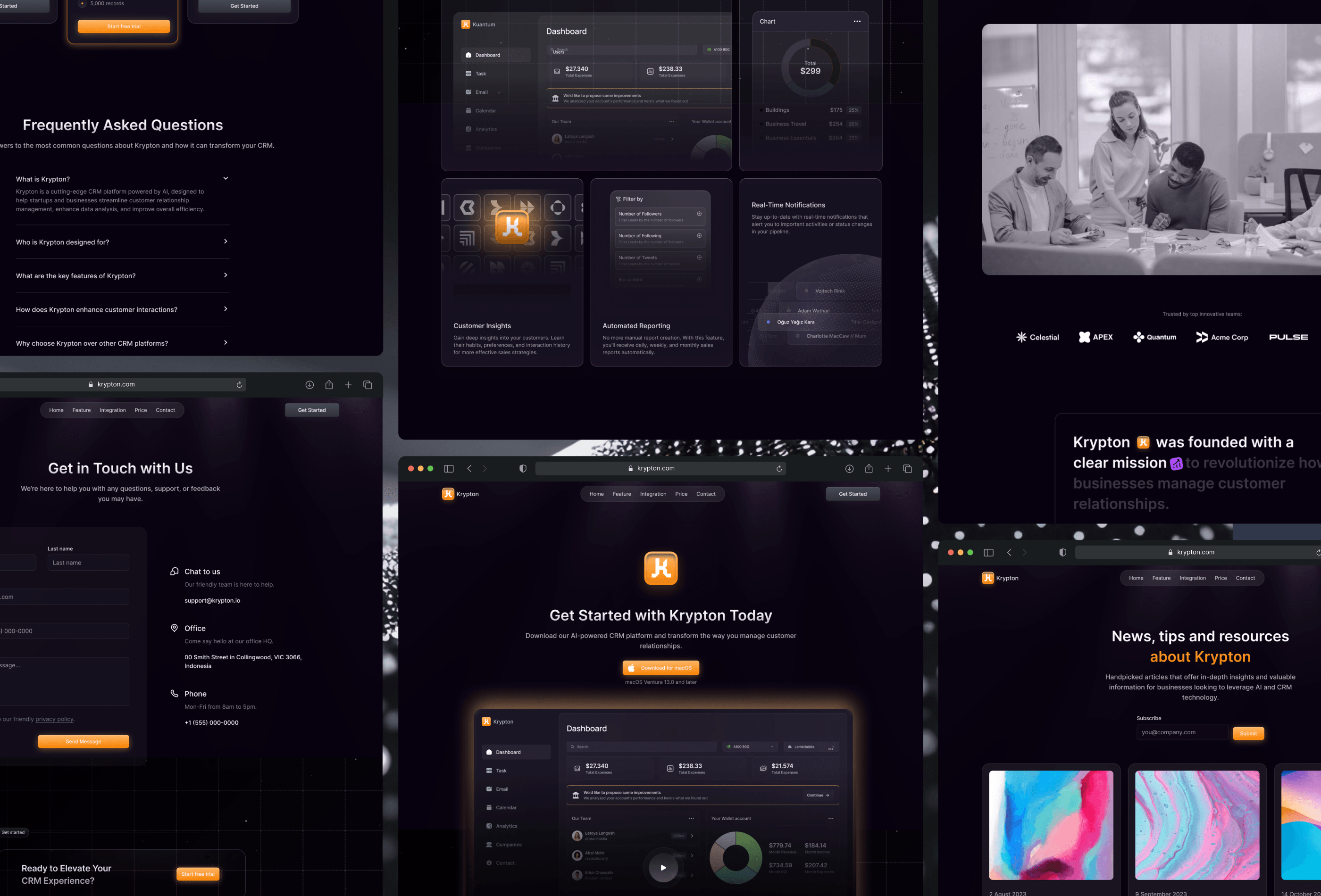 Screenshot 3 for Krypton, a Framer Marketplace template by Getah.