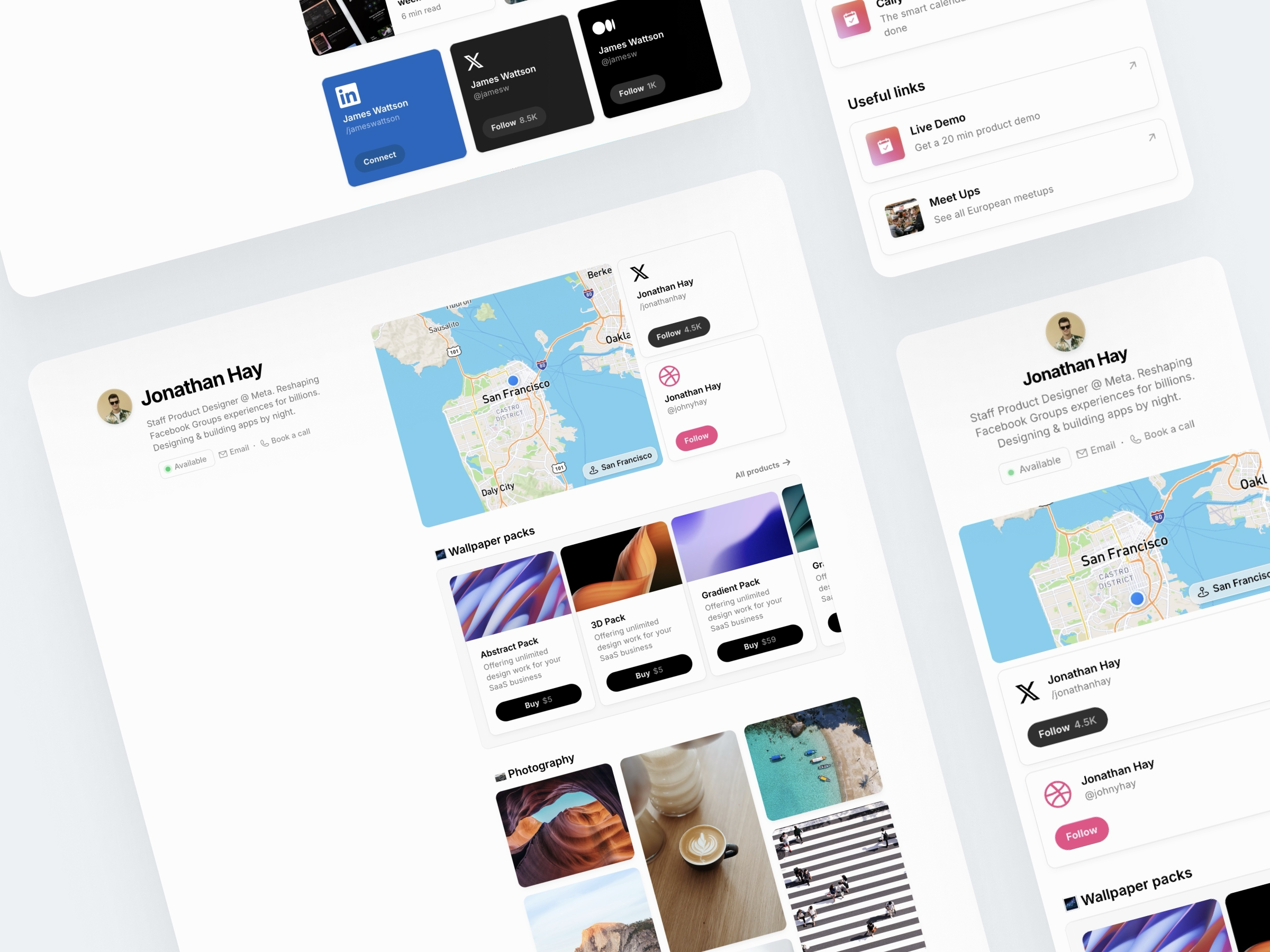 Screenshot 1 for Linkee, a Framer Marketplace template by Pixelpal Supply.