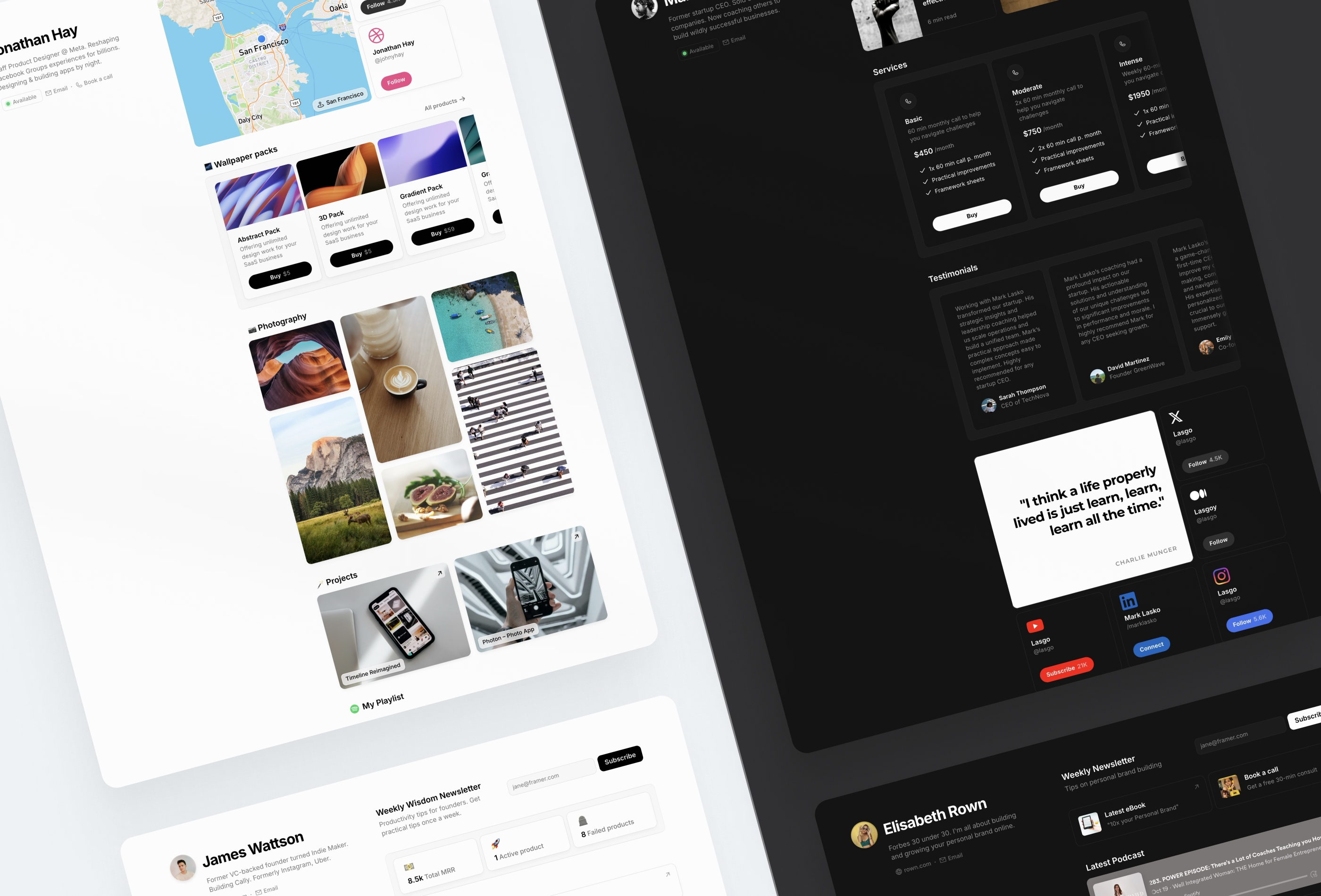 Screenshot 2 for Linkee, a Framer Marketplace template by Pixelpal Supply.